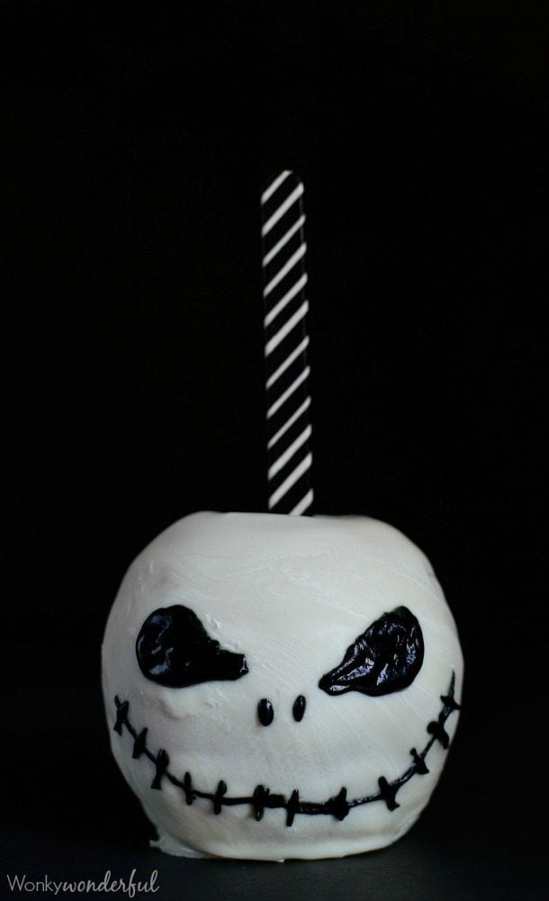 Jack Skellington Chocolate Covered Apples - Nightmare Before Christmas Candy Apples - Perfect for Halloween!