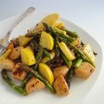 Lemon Pepper Chicken and Asparagus over Wild Rice ::: wonkywonderful.com #shop