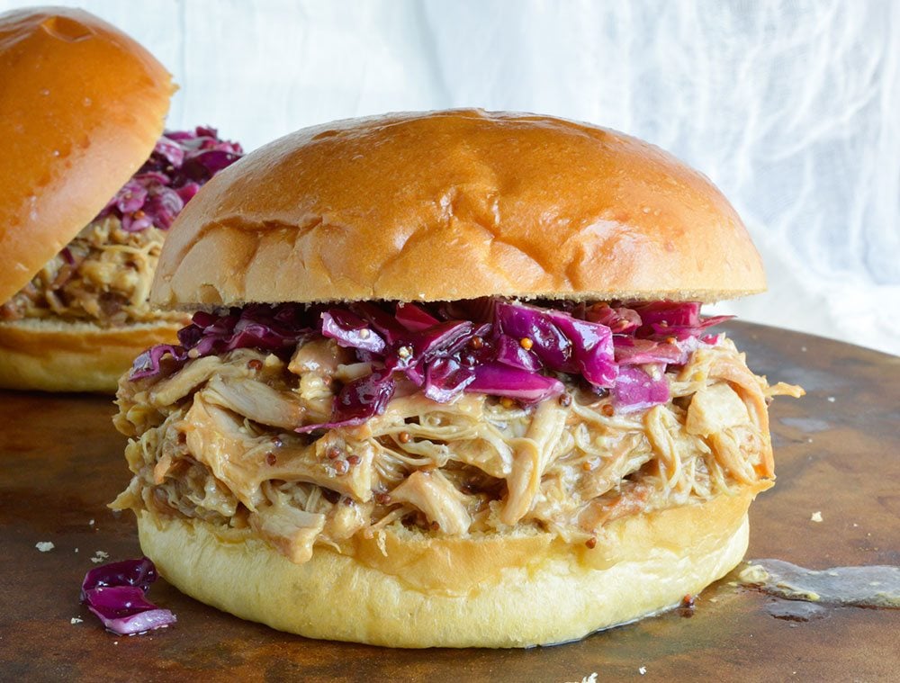 Honey Mustard Shredded Chicken Sandwich Recipe