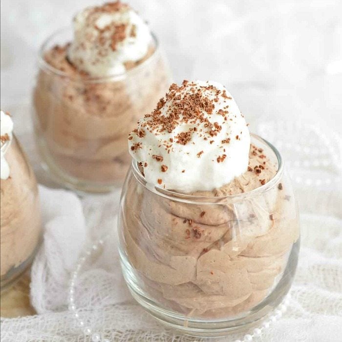 This Individual Whipped Chocolate Cheesecake Recipe is quick, easy and super delicious! An indulgent dessert that is perfect for your sweetheart on Valentine's Day!