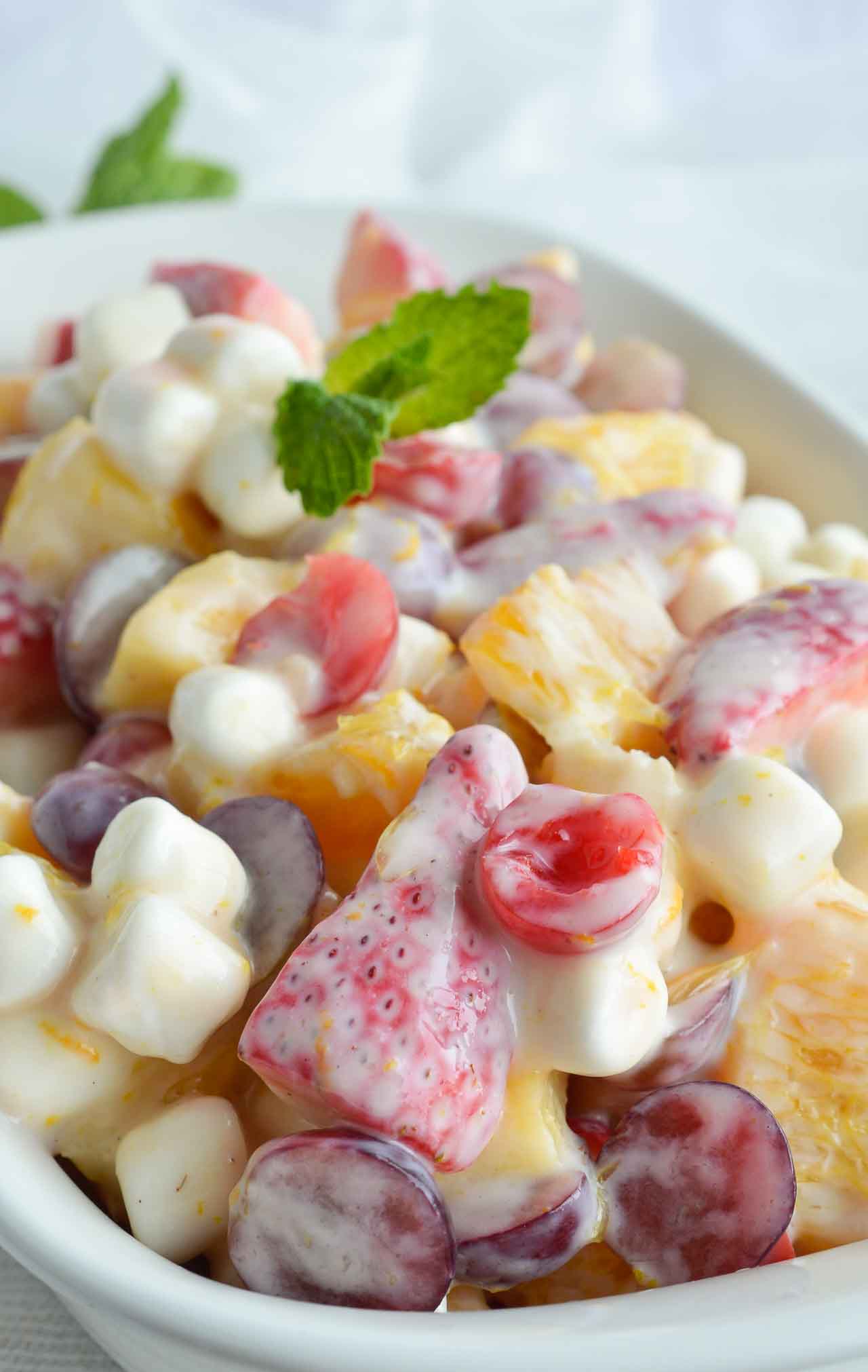 Healthy Ambrosia Salad WonkyWonderful