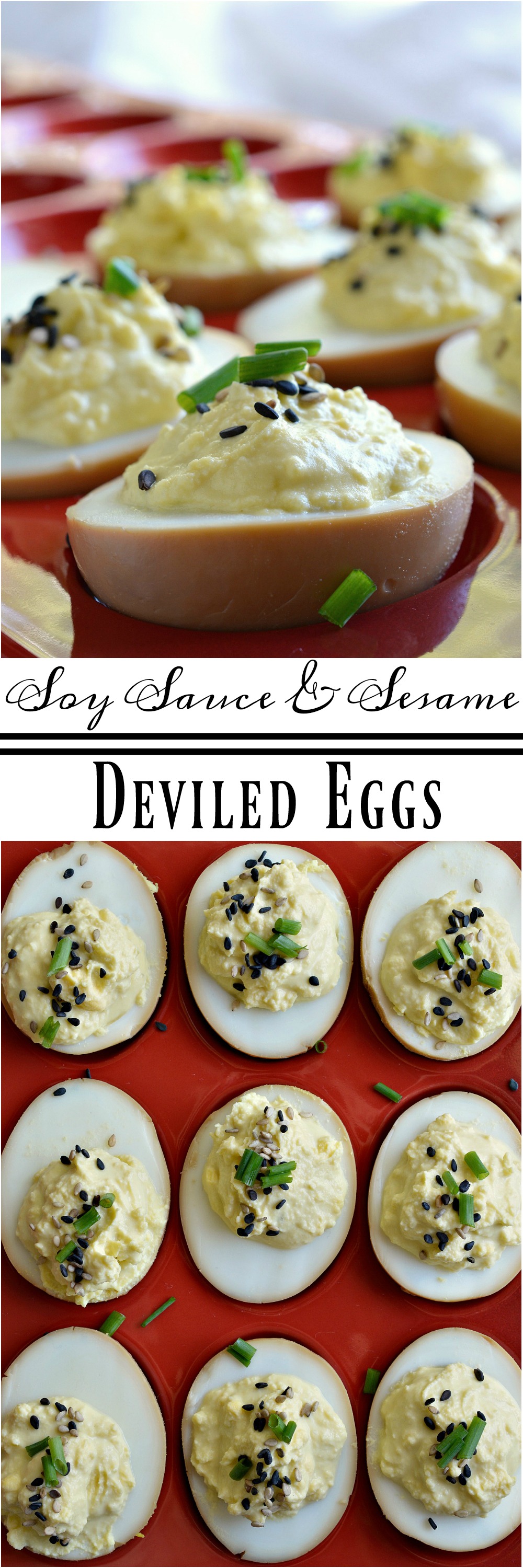 Deviled Soy Sauce Eggs - WonkyWonderful