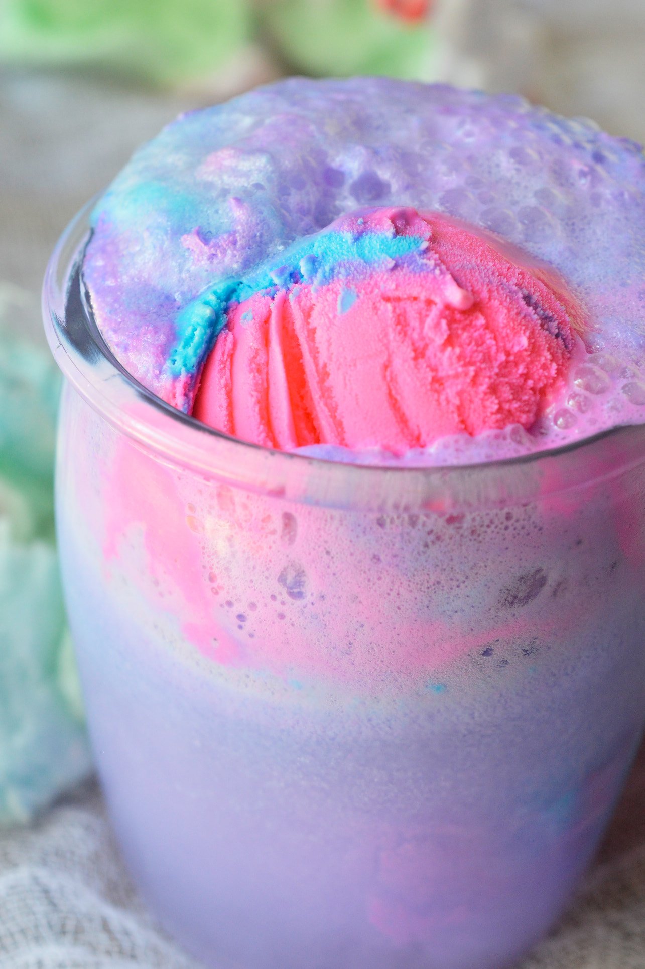 Get the party started with thisÂ Cotton Candy Unicorn Party Punch and Unicorn Ice Cream Cake! The punch recipe is made simply with 2 ingredients and the ice cream cake takes just minutes to decorate. The kids will love this fun and colorful drink!