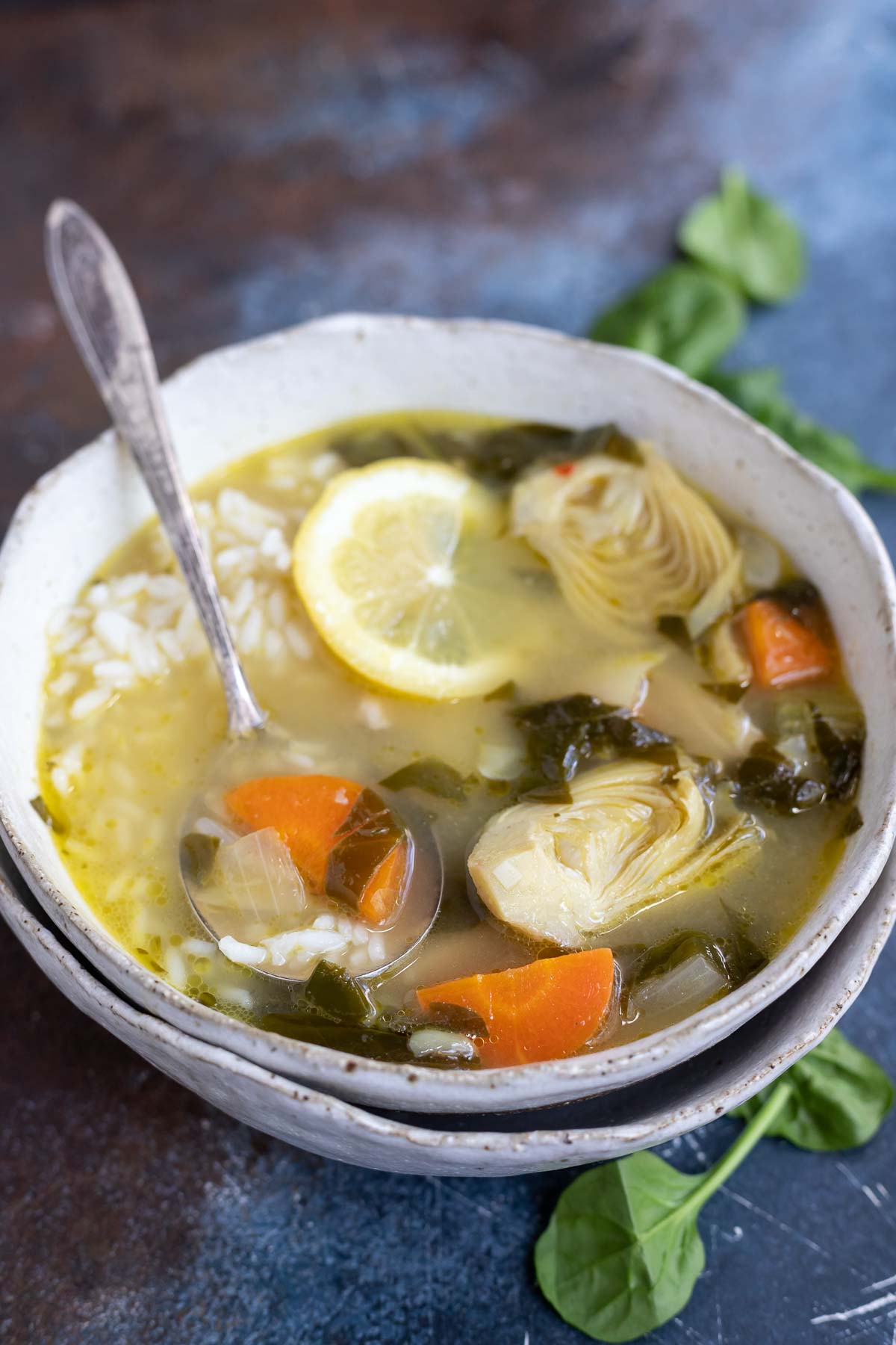 ARTICHOKE SPINACH CHICKEN SOUP + WonkyWonderful