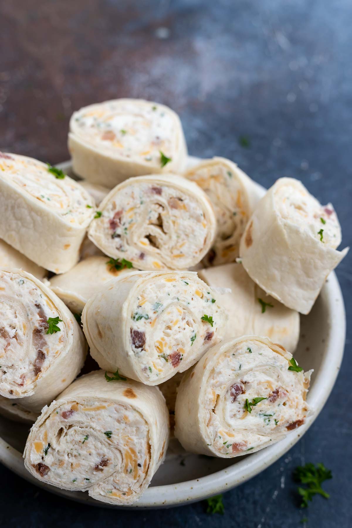 TURKEY BACON RANCH PINWHEELS + WonkyWonderful