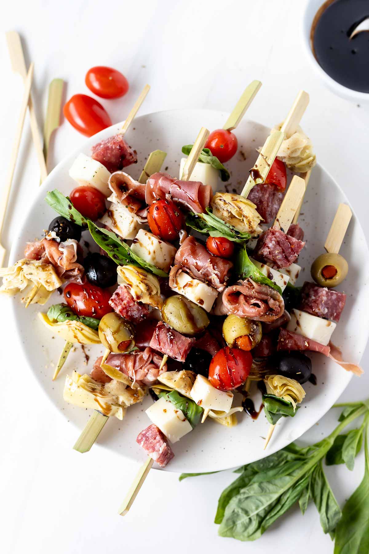 EASY ANTIPASTO SKEWERS + WonkyWonderful