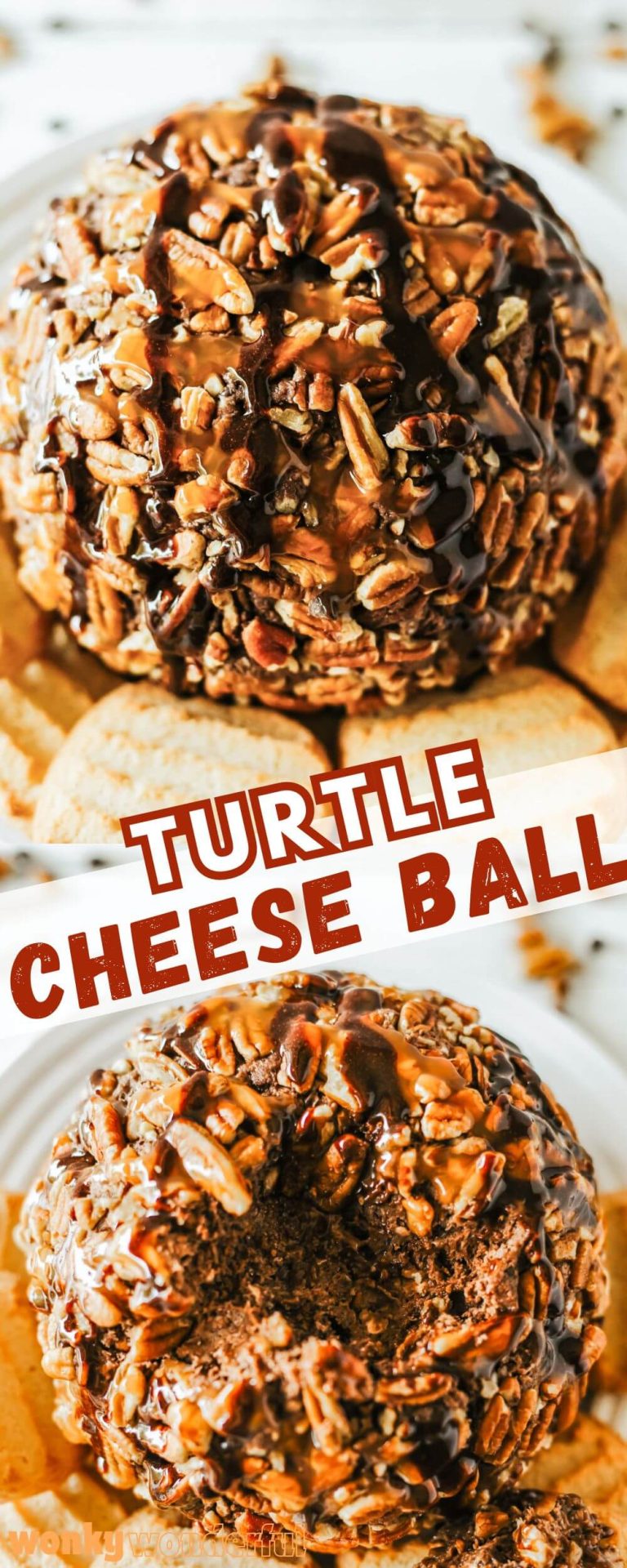 CHOCOLATE TURTLE CHEESE BALL + WonkyWonderful