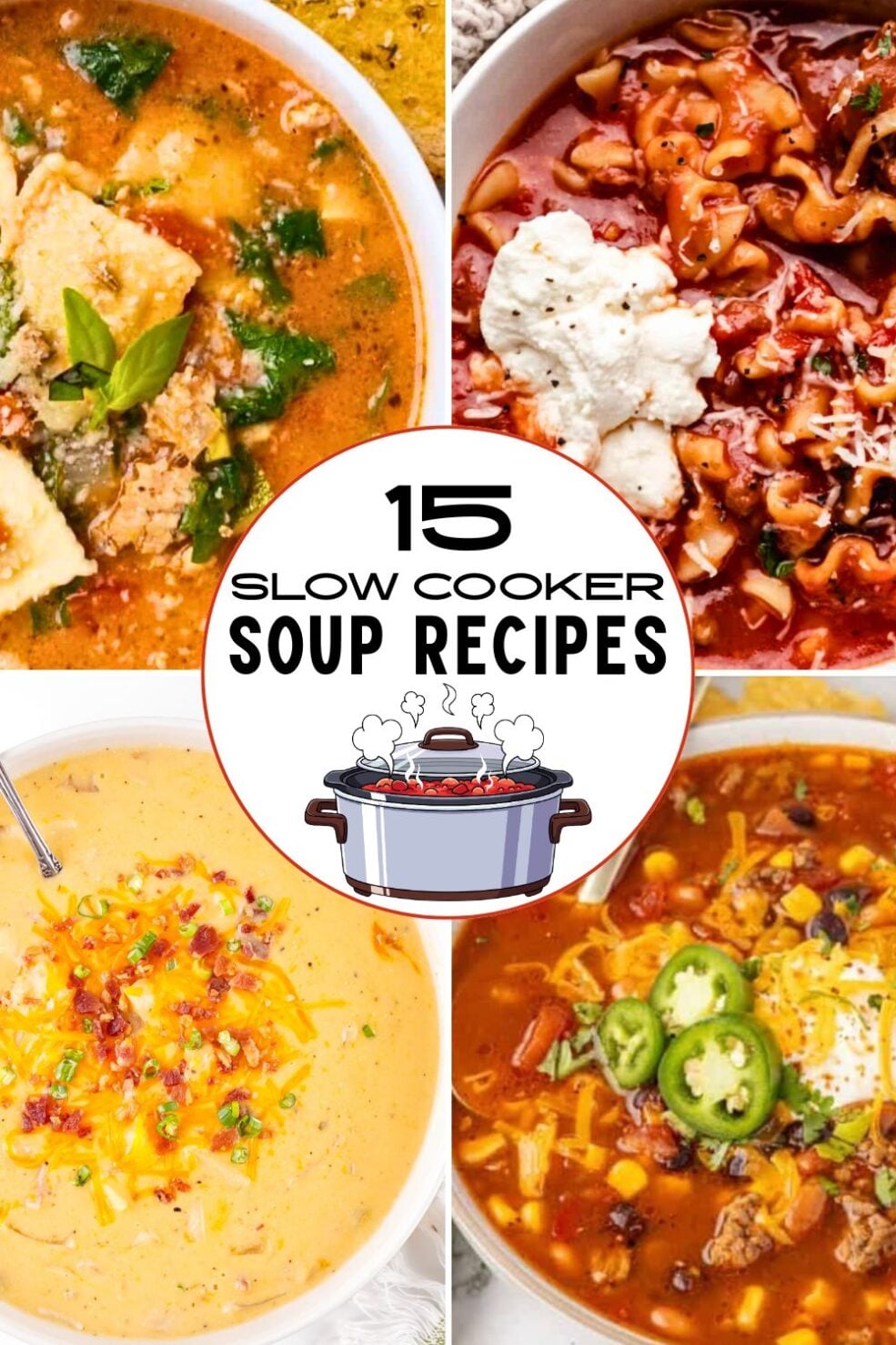 slow cooker soup recipes pinnable image