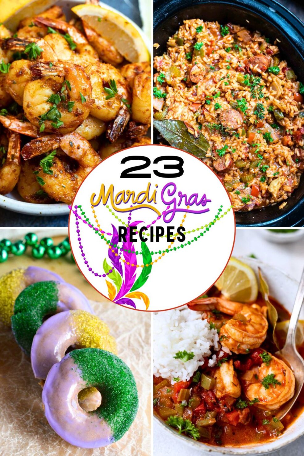 mardi gras recipes pinnable image