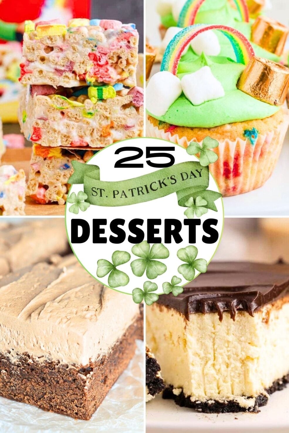 st patricks day desserts pinnable image