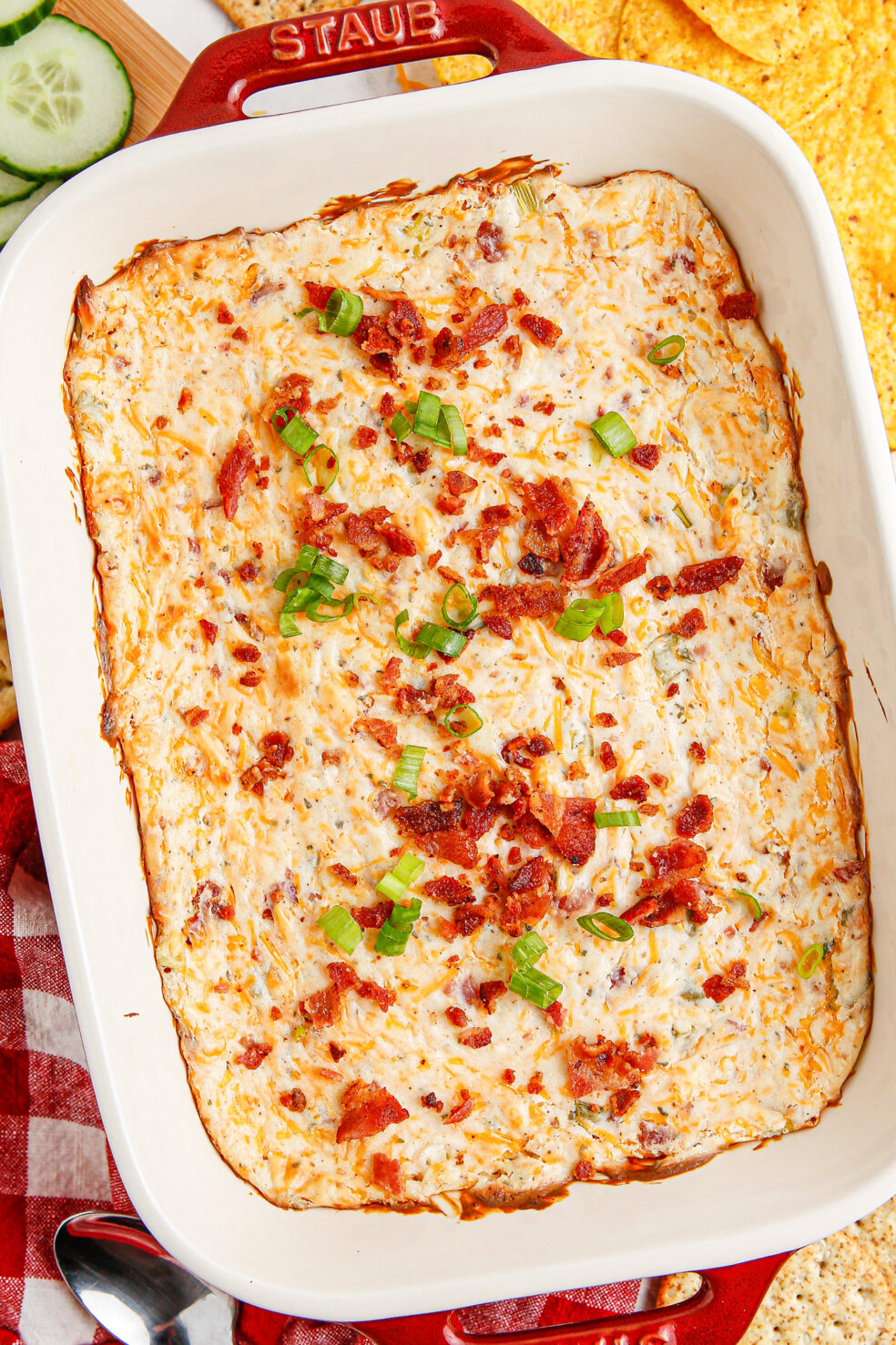 prepared dip in white dish