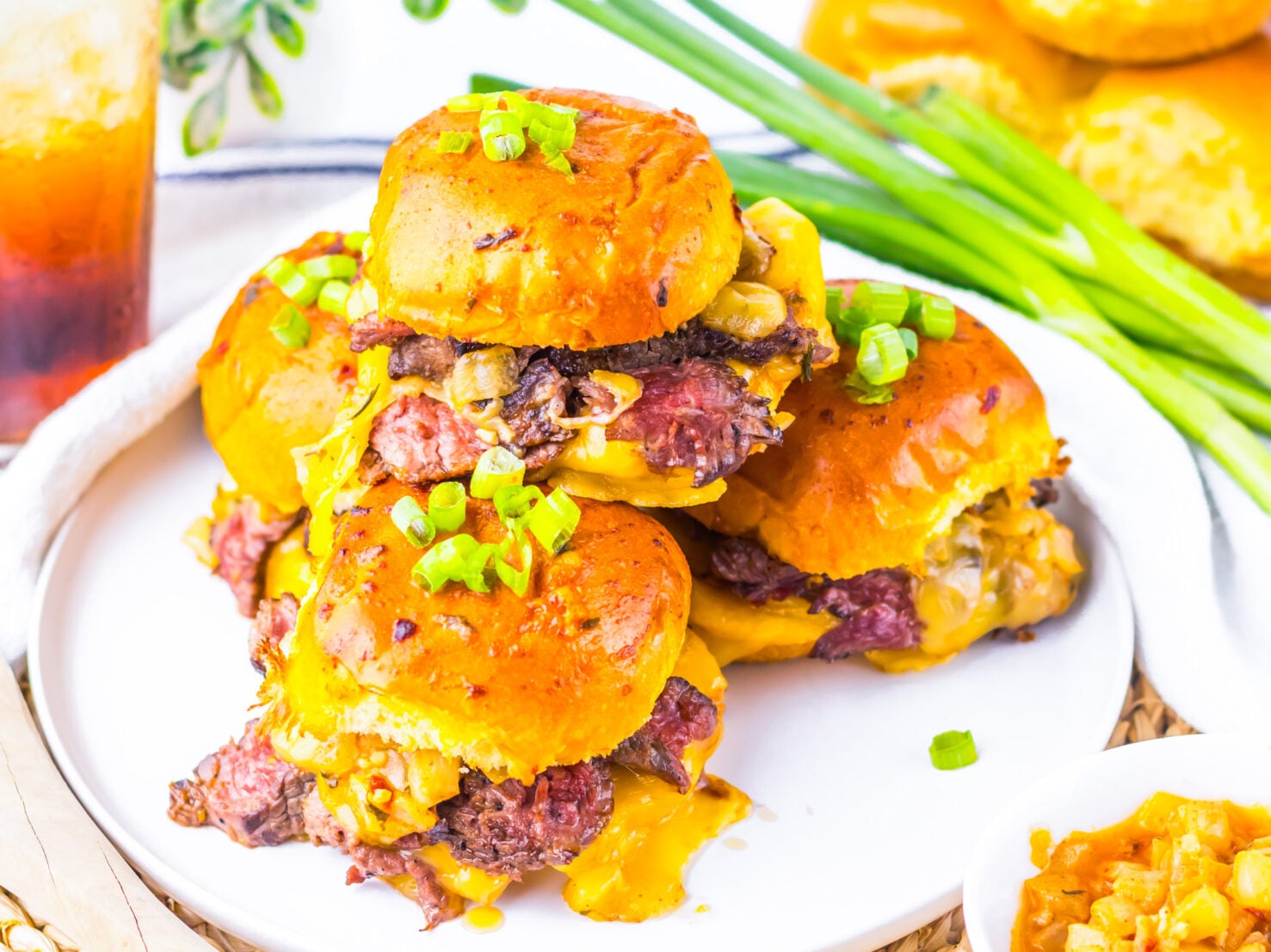 sliders on white plate