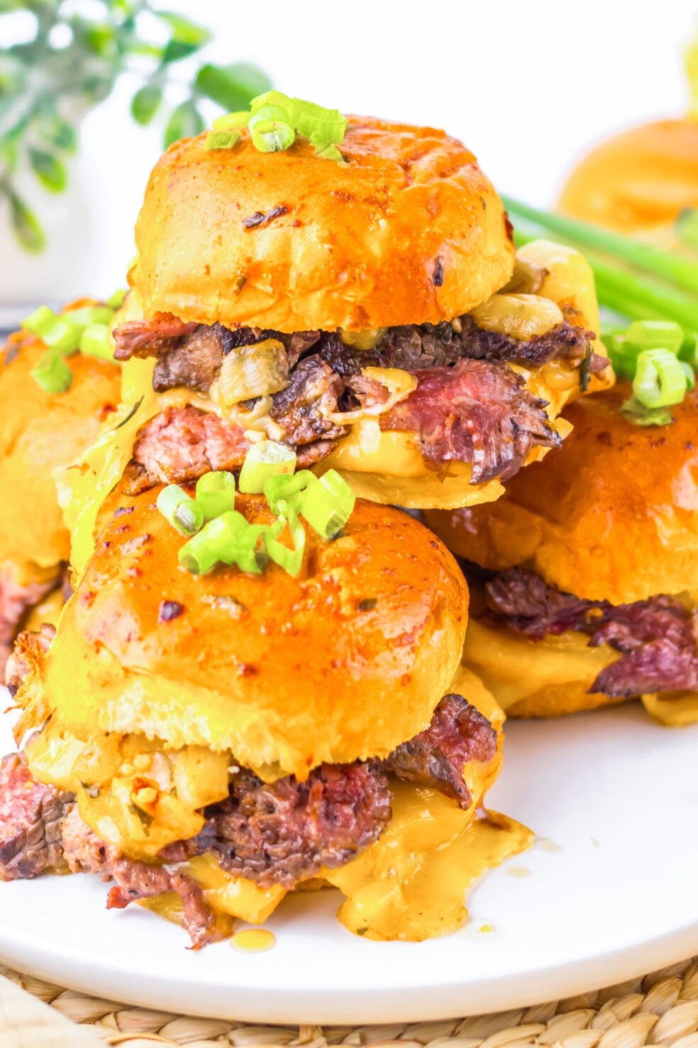  prepared sliders on plate