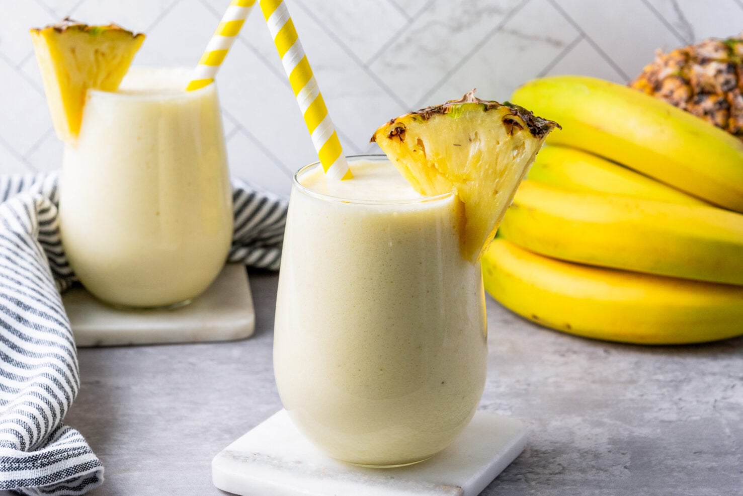 smoothies in glasses