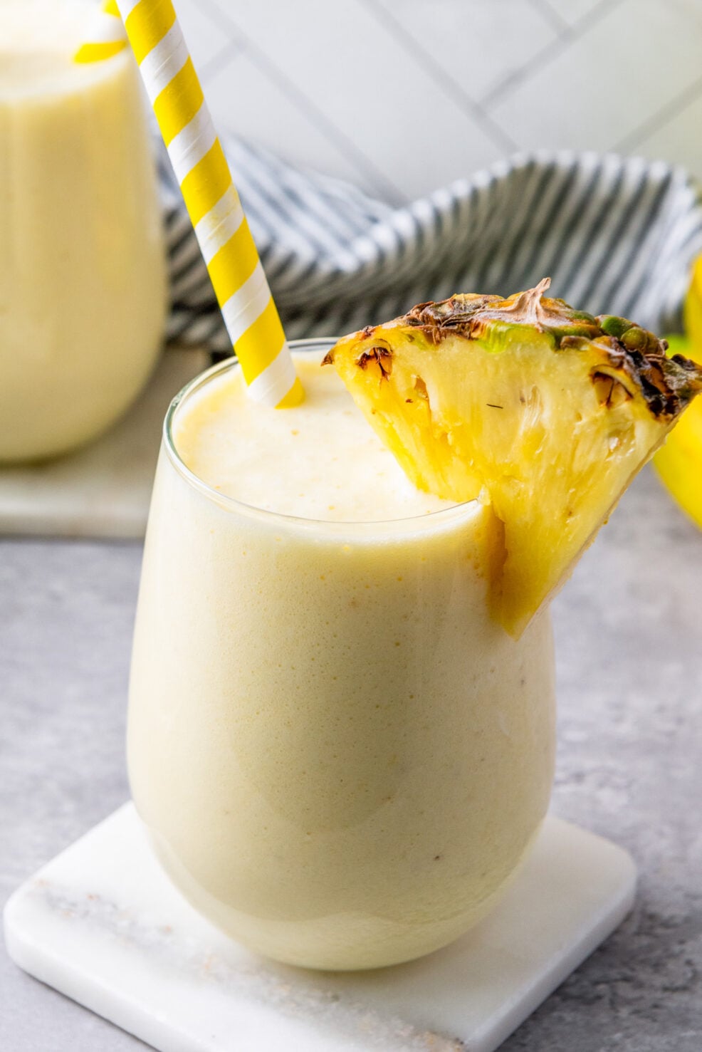 prepared smoothie in glass
