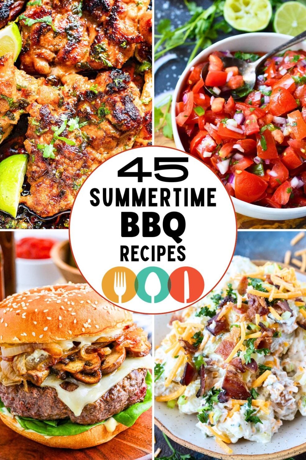 summertime bbq recipes pinnable image
