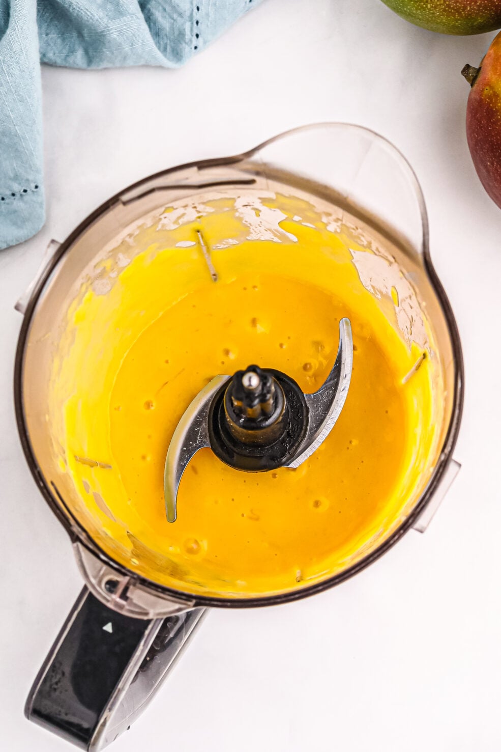 blended sauce in food processor