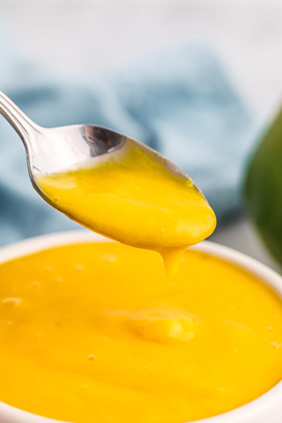 sauce in spoon