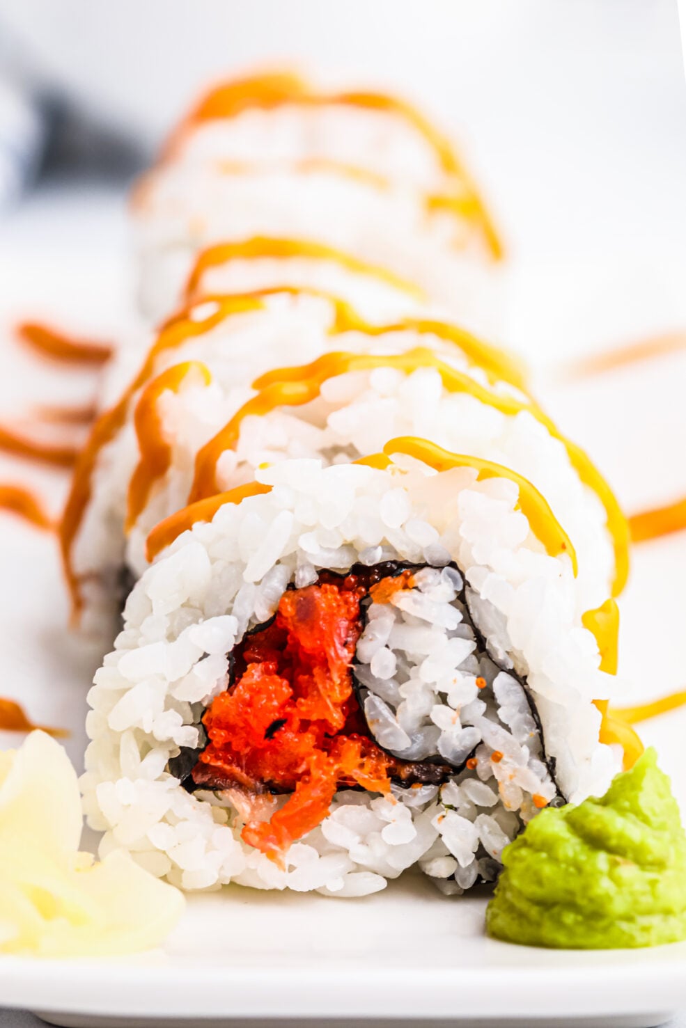 prepared sushi roll