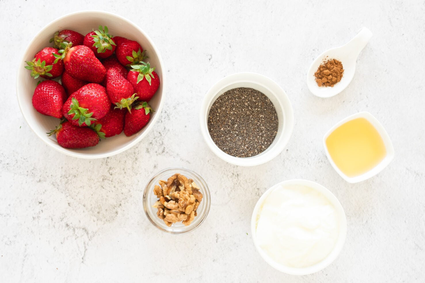 ingredients for chia seed pudding