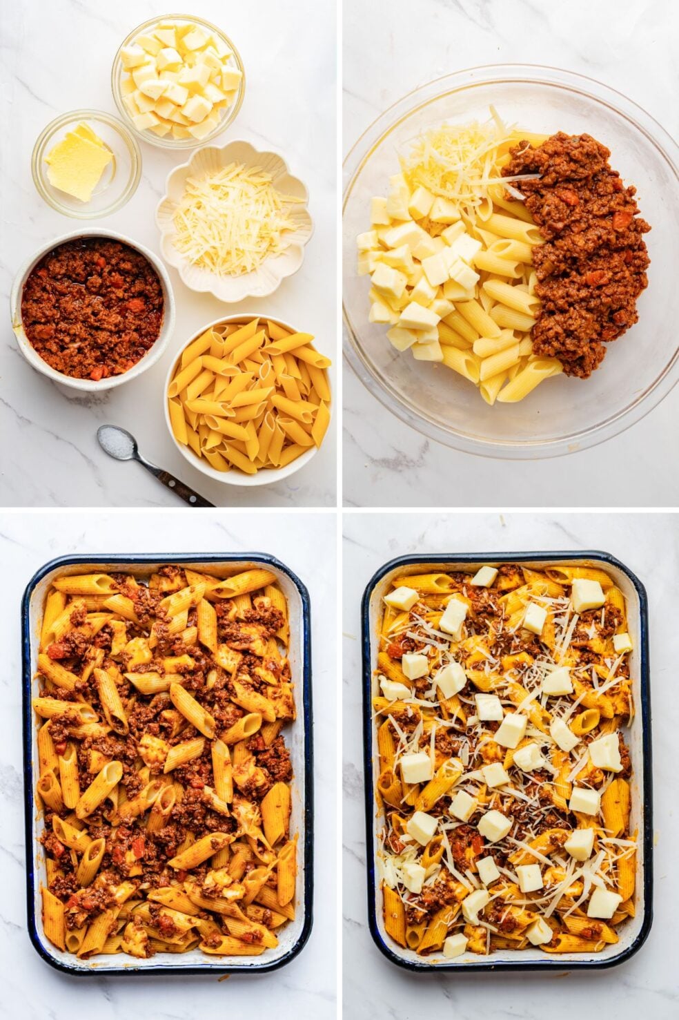 rigatoni bake process photos